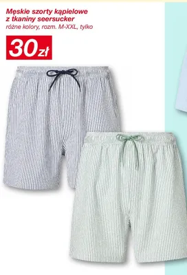 Męskie szorty kąpielowe z tkaniny seersucker rozm. M-XXL promocja w KiK