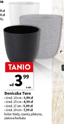 Doniczka Turo promocja w Intermarche