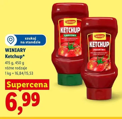 Ketchup Winiary Łagodny promocja w Lidl