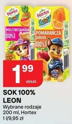 Sok 100% Leon Hortex promocja w Chorten