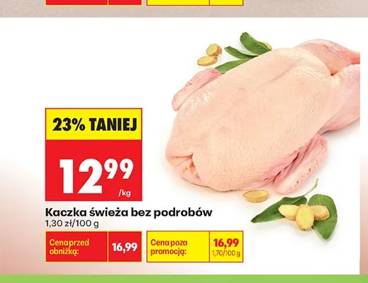 Kaczka świeża bez podrobów promocja w Biedronka