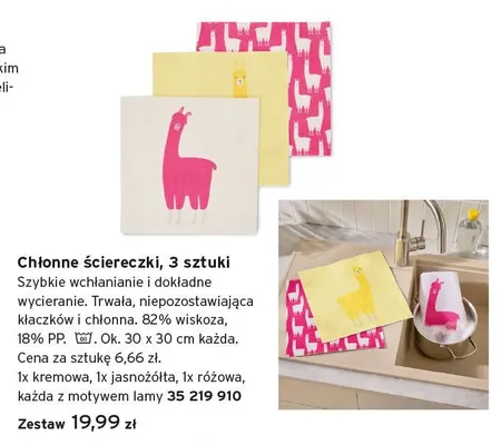 Chłonne ściereczki promocja w Tchibo