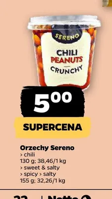 Orzechy spicy & salty Sereno promocja w Netto