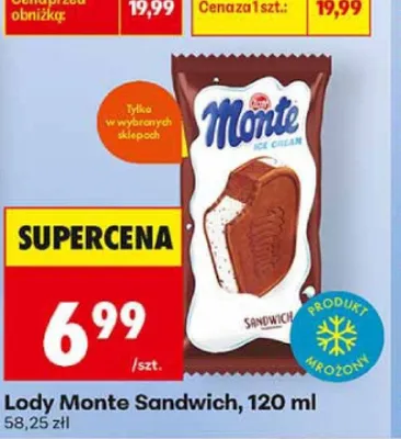 Lody Monte Sandwich promocja w Biedronka