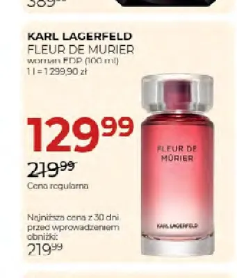 Woda perfumowana Karl Lagerfeld Fleur de Murier promocja w Drogerie Jawa