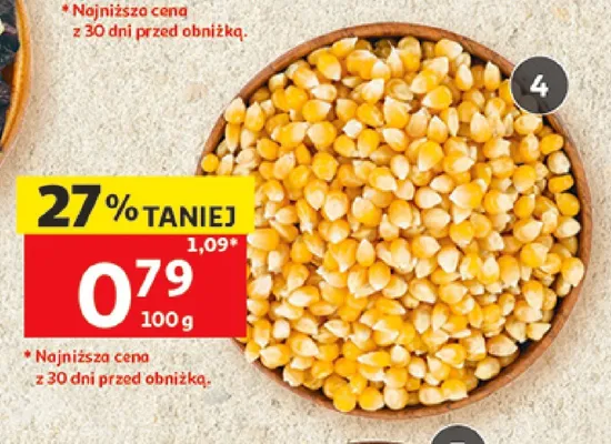 Kukurydza na popcorn promocja w Auchan
