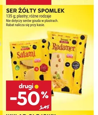 Ser żółty w plastrach Radamer Spomlek promocja w Stokrotka