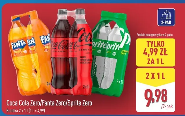 Napój Sprite Zero 2-pak promocja w Aldi