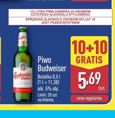 Piwo Budweiser promocja w Aldi