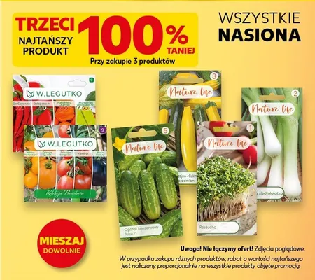 Nasiona różne rodzaje promocja w Kaufland