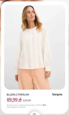 Bluzka z popeliny Bonprix promocja w bonprix