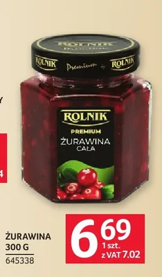 Żurawina cała Rolnik promocja w Selgros