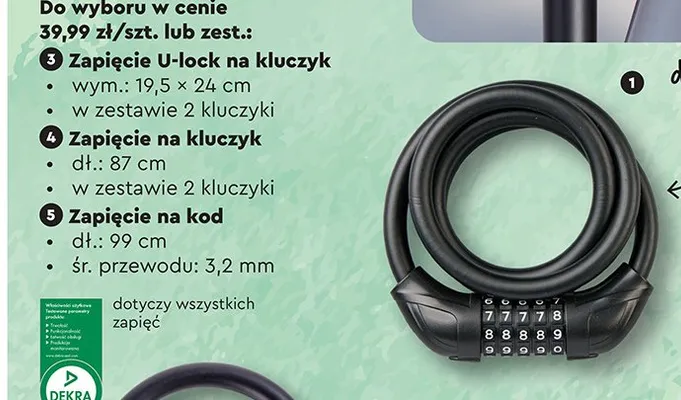 Zapięcie do roweru na kod promocja w Biedronka