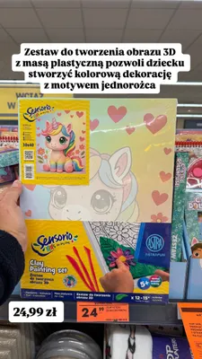 Zestaw do tworzenia obrazu 3D Astra Sensorio Kids Jednorożec promocja w Biedronka