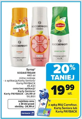 Syrop SODASTREAM 440 ml różne rodzaje promocja w Carrefour Market