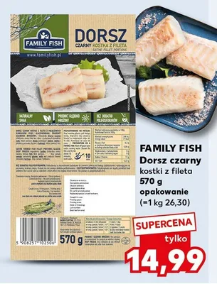 Dorsz czarny kostki z fileta promocja w Kaufland