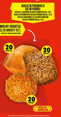 Bułka grahamka ze słonecznikiem długa fermentacja promocja w Biedronka