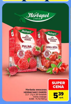 Herbata owocowa Herbaciany Ogród Herbapol promocja w Carrefour Market