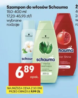 Szampon do włosów Schauma 7 Herbs Freshness promocja w Delikatesy Centrum