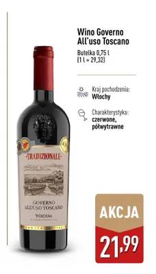 Wino Governo All'uso Toscano promocja w Aldi