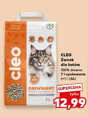 Żwirek dla kotów 100% drewna Cleo promocja w Kaufland