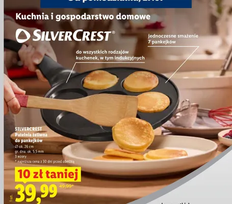 Patelnia żeliwna do pankejków Silvercrest promocja w Lidl