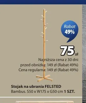 Stojak na ubrania Felsted promocja w Jysk