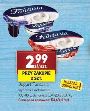 Jogurt Fantasia Danone promocja w Avita