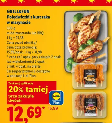 Polędwiczki z kurczaka w marynacie BBQ Grill & Fun promocja w Lidl