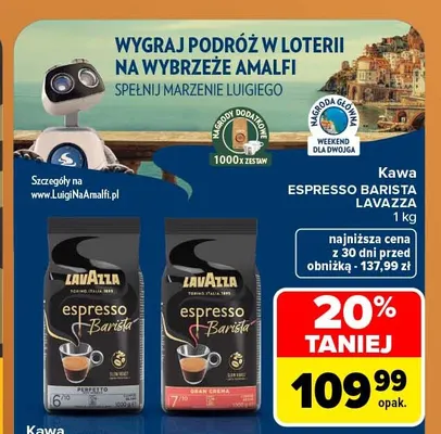 Kawa ziarnista Espresso Barista Gran Crema Lavazza promocja w Carrefour