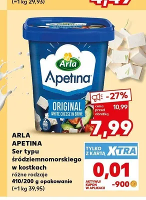 Ser typu śródziemnomorskiego w kostkach Arla Apetina promocja w Kaufland