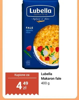 Makaron fale Lubella promocja w Dino
