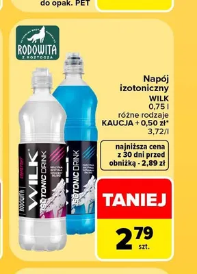 Napój izotoniczny Rodowita Wilk promocja w Carrefour