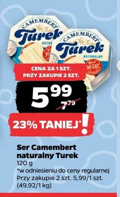Ser Camembert naturalny Turek promocja w Netto