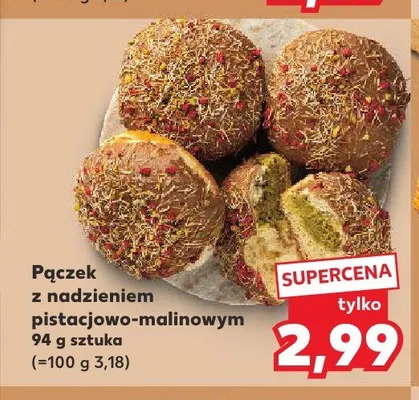 Pączek z nadzieniem pistacjowo-malinowym promocja w Kaufland