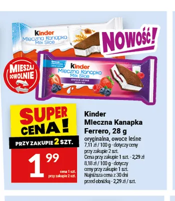 Kinder Mleczna Kanapka oryginalna promocja w Twój Market