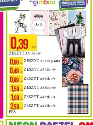 Zeszyt A5 32-kartkowy promocja w Leclerc