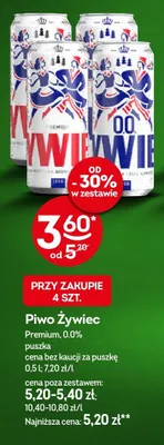 Piwo Żywiec Premium, 0.0% puszka promocja w Żabka