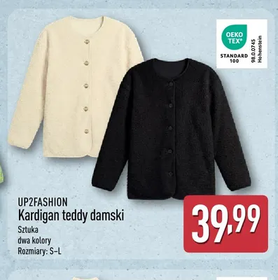 Kardigan teddy damski UP2FASHION promocja w Aldi