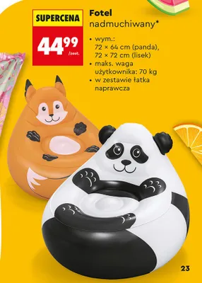 Fotel nadmuchiwany promocja w Biedronka