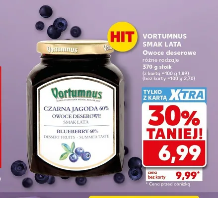 Owoce deserowe czarna jagoda Vortumnus Smak Lata promocja w Kaufland