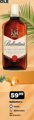 Whisky Ballantine's Finest promocja w Netto