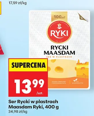 Ser Rycki w plastrach Maasdam Ryki promocja w Biedronka