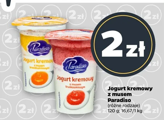 Jogurt kremowy z musem (różne rodzaje) promocja w Netto