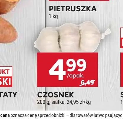 Czosnek promocja w Stokrotka
