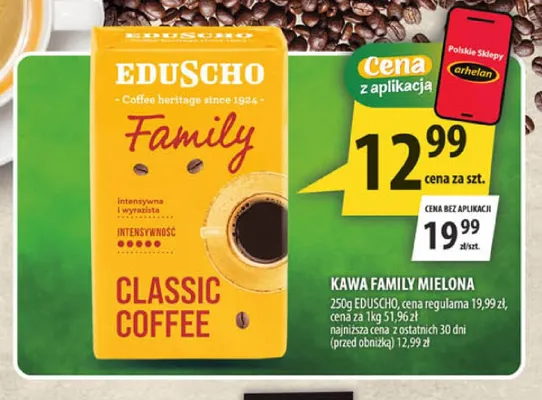 Kawa mielona Family Eduscho promocja w Arhelan