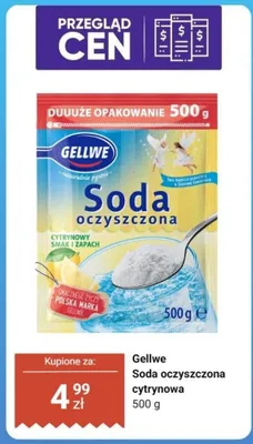 Soda oczyszczona cytrynowa Gellwe promocja w Dino