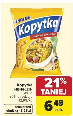 Kopytka Henglein ze świeżych ziemniaków promocja w Carrefour