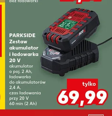 Zestaw akumulator i ładowarka 20V Parkside promocja w Kaufland