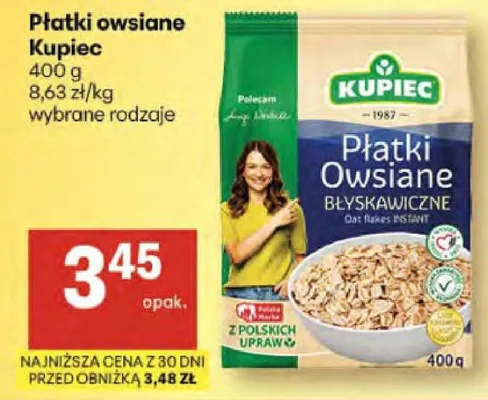 Płatki owsiane błyskawiczne promocja w Delikatesy Centrum